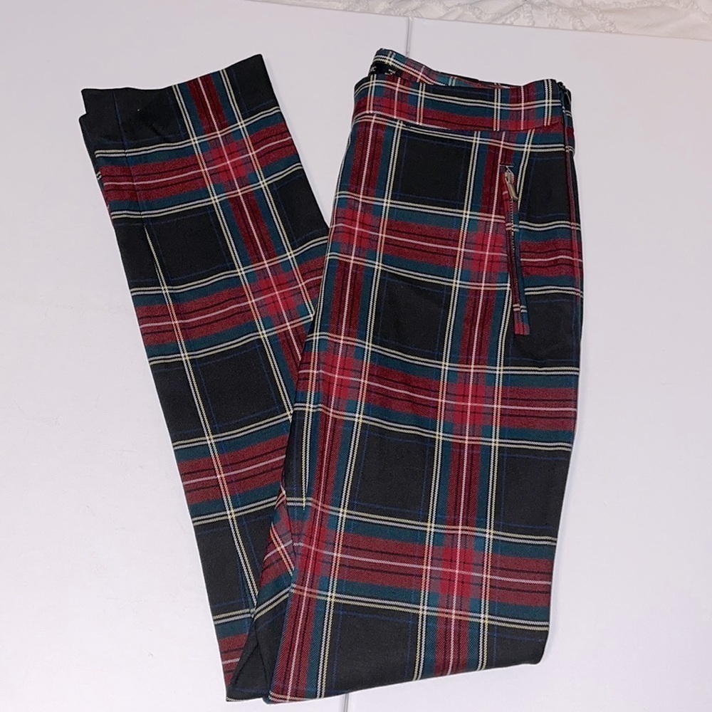 Zara Plaid Ponte Dress pants